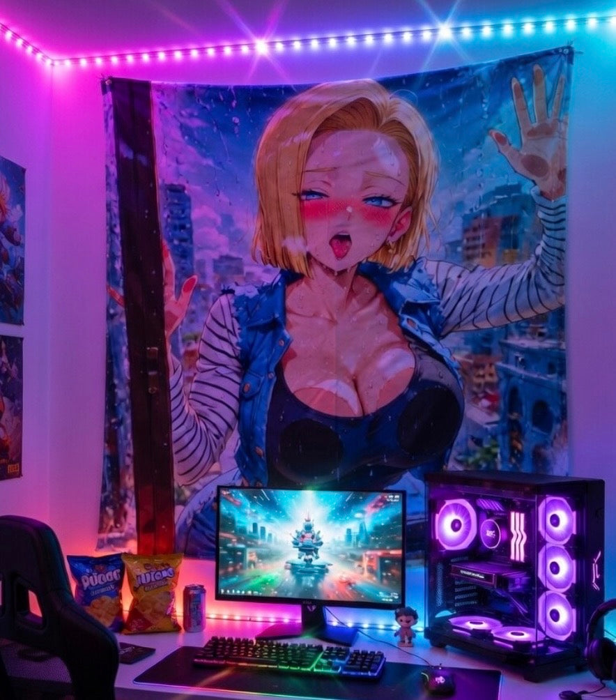Android 18 Velveteen Plush Blanket