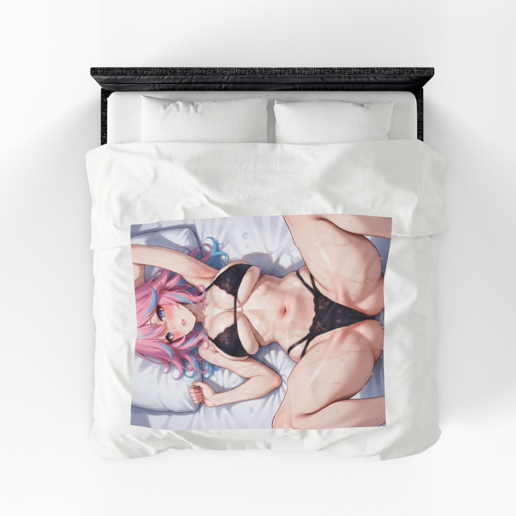 Lewd Anime Girl Plush Velveteen Blanket